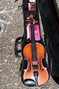 1966 4/4 E R Pfretzschner Handmade Stradivarius Copy Violin in Hard Case - Picture 1 of 5