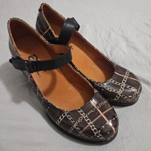 Zapatos Estampados Mary Jane Diseñadora The Art Company Cadena Marrón España Talla 36 EE. UU. 6 - Imagen 1 de 10