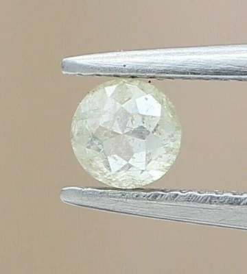 Loose Natural Diamond 0.22ct  3.5mm Yellow color Round Portuguese cut diamond - Image 1 of 4
