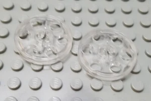 LEGO Lot of 2 Translucent Clear Technic Mindstorms Wedge Belt Wheel Pulleys - Picture 1 of 1