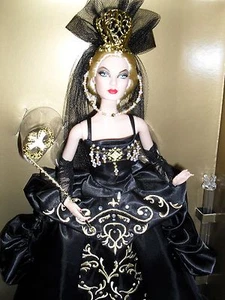 BAMBOLA BARBIE MUSA VENEZIANA GLAMOUR GLOBALE ETICHETTA ORO MASCHERATA - Foto 1 di 7