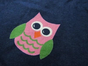 SCRUB TOP  OWLS  Size 2X   Dark blue with Bright colored Owls with pockets Comfy - Picture 1 of 4