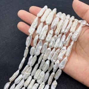 Unregelmäßige Form Natürliche Süßwasserperlen Pipa Perlen Lange Röhre Perlen - Bild 1 von 12