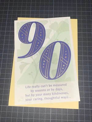 Tarjeta de cumpleaños número 90 Hallmark: bondad dando cuidado a la vida del arte joven de corazón Foto 1 de 4