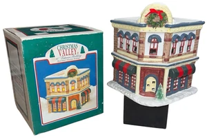 Christmas Valley 10" viktorianisches Gebäude Schnee Dorf Haus beleuchtet Vintage 1995 - Bild 1 von 11