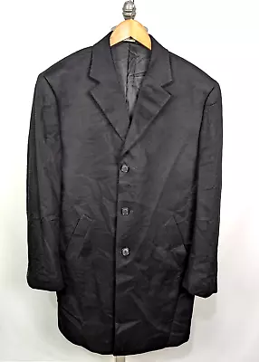 JOS A BANK 100% Cashmere Overcoat Sz 40R Tailored Fit Black - Image 1 of 4