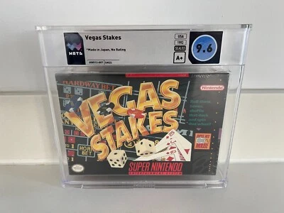 Vegas Stakes (SNES, Super Nintendo) WATA 9.6 A+ Graded New Sealed No ESRB 1st! - Image 1 of 4