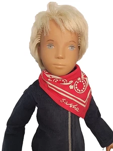 16" Sasha Gregor Doll Vintage Trendon England Blond Blue Eyed Corduroy Jumpsuit - Picture 1 of 12