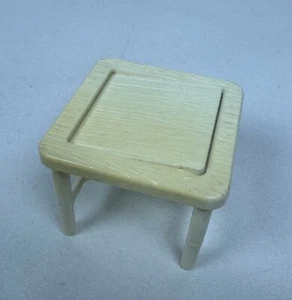 VTG Fisher Price Loving Family  Kitchen Flip Top Dining Table White Blue - Picture 1 of 3