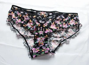 Savage X Fenty Women's Savage Not Sorry Cheeky Panty DH3 Black Caviar XL NWT - Picture 1 of 4
