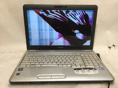 Toshiba Satellite L505-ES5034 / Intel Core i3 SCREEN CRACKED /(MISSING PARTS)-MR - Image 1 of 4