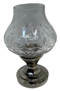 Waterford Crystal Belmont Platinum Base Hurricane Votive Candle Holder PO - Picture 1 of 11
