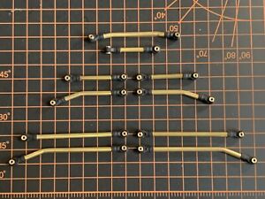 SCX24 Brass High Clearance Complete 8 Links For Jeep Gladiator + Steering Links