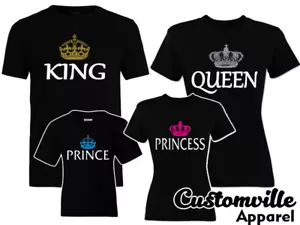 🔥 König Königin Prinz Prinzessin Familie passende Shirts Royal Crown Kreuzfahrt Urlaub - Bild 1 von 10