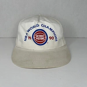 Vintage Detroit Pistons 1990 NBA World Champions Snapback Hat - Picture 1 of 13