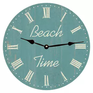 Beach Time Clock-Ocean Green Beach Clock - Picture 1 of 4