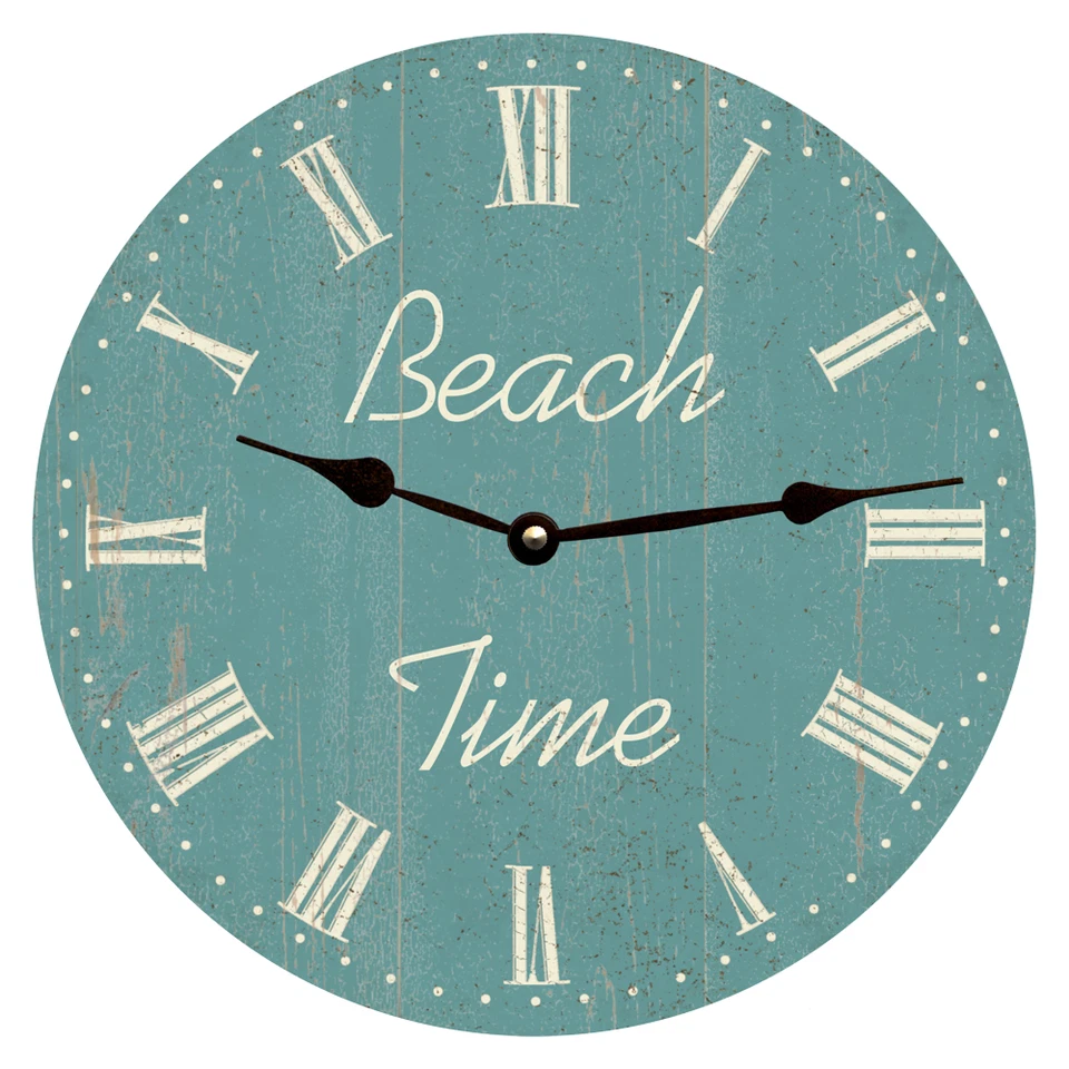 Beach Time Clock-Ocean Green Beach Clock - Image 1 of 4
