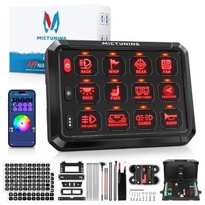 Panel de interruptor RGB 12 velocidades Bluetooth APP caja de relé de control de circuito para camión coche - Imagen 1 de 12