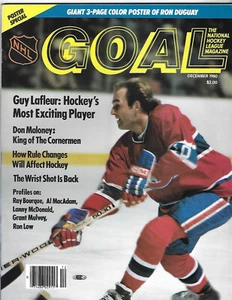 NHL GOAL MAGAZINE - Dec. 1980 Issue - Guy Lafleur cover photo - R. Duguay Poster - Picture 1 of 12