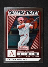 2022 Elite Extra Edition College Tickets Optic #CTO-19 Cayden Wallace