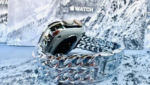 Apple Watch ULTRA 3 49mm Polished Custom with Chains Link Band - Picture 1 of 7
