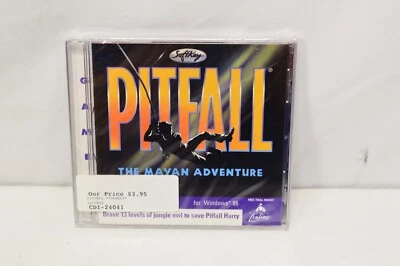 NEW SEALED SoftKey Pitfall The Mayan Adventure CD-ROM PC Computer Game Jewel - Image 1 of 2