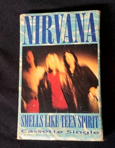 NIRVANA "Smells Like Teen Spirit" + "Even in his Youth" CASSETTE SINGLE 1991 - Picture 1 of 6