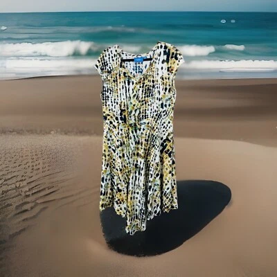 Платье Simply Vera Wang XL с абстрактным принтом покрой с широкой юбкой легкий свежий стиль для путешествий - Изображение 1 из 4