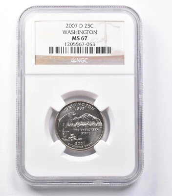 MS67 2007-D Washington State Quarter Washington NGC *5397 - Image 1 of 3