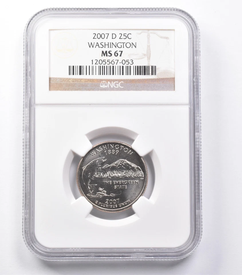MS67 2007-D Washington State Quarter Washington NGC *5397 - Image 1 of 3
