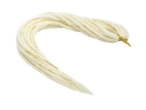 ELYSEE STAR DREADS SNOW WHITE DREADLOCKS DOUBLE ENDED SYNTHETIC DREAD