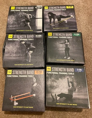LOTE Seis (6) Banda de Fuerza TRX, Fuerza, Ejercicio Fitness, 5 libras a 150 libras Foto 1 de 2