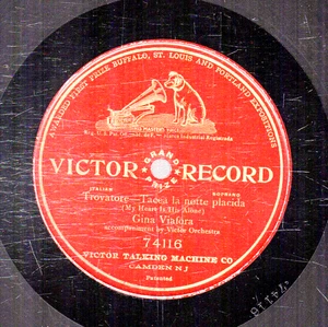 155g6. Gina Viafora - Trovatore-Tacea la notte placida - Victor 74116 - Picture 1 of 1