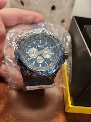 Cronógrafo de cuarzo Invicta aviador para hombre esfera azul y negra ¡¡NUEVO EN CAJA-GENIAL!! 33037 Foto 1 de 4