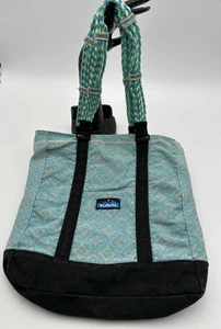 KAVU Borsa a tracolla tela 2 manici grigio verde acqua chiusura con bottoni magnetici - Foto 1 di 8