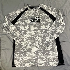 Pelagic VaporTek Performance Fishing Gear Long Sleeve Tshirt Mens Size Medium - Picture 1 of 13