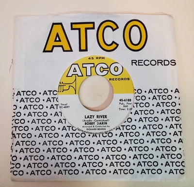 Bobby Darin  LAZY RIVER / OO-EE-TRAIN (ROCK N ROLL 45) #6188 PLAYS VG+ TO VG++ Foto 1 de 4