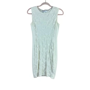 BAILEY 44 womens size M cream embroidered stretch sleeveless bodycon dress - Picture 1 of 5