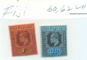 FIJI #60, 62, Mint Lightly Hinged, Scott $35.00 - Picture 1 of 1