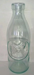 Vintage Italian Absolutely Pure Milk Glass Bottle Light Green 1qt Excellent - Picture 1 of 1