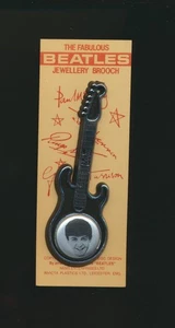The Beatles -Vintage Original 1964 Beatles Paul McCartney Guitar Brooch NM w/Tag - Picture 1 of 2