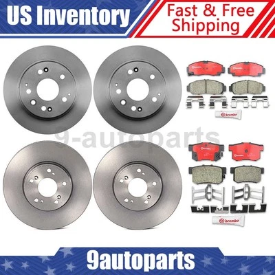 Kit de frenos delanteros traseros Brembo OE rotores de disco pastillas de cerámica para 2001-2003 CL Acura Foto 1 de 4