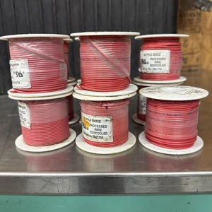 Lot of 11 spools Alpha Wire 3053 Red Hook-Up Wire 20AWG (10/30) 300V      bin22 - Picture 1 of 3