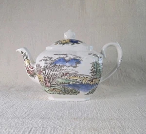 Vintage WINDSOR ENGLAND SADLER TEAPOT COUNTRY COTTAGE PASTORAL Farm Cattle Ranch - Picture 1 of 22