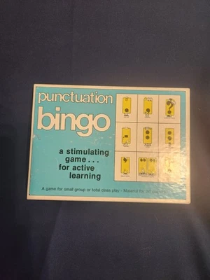 VINTAGE 1975 PUNCTUATION BINGO TREND ENTERPRISES EDUCATIONAL GAME 1-36 PLAYERS - Image 1 of 4