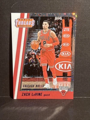 2017-18 Panini Threads BLUE DAZZLE REFRACTOR #8 ZACH LaVINE  /25 Bulls RETAIL - Image 1 of 4