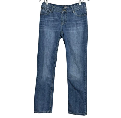 J. Jill Women's Straight Leg Low Rise Jeans 6 Blue Denim Stretch Cotton Classic - Image 1 of 4