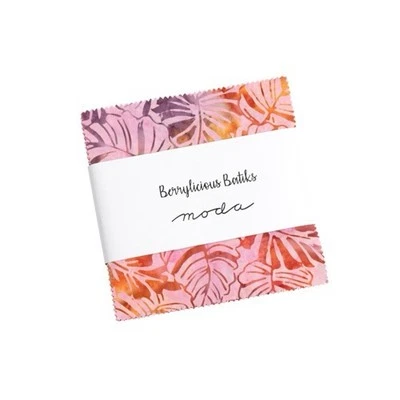 Moda Berrylicious Batiks Leaves Floral Blender Squares Charm Pack 100% Cotton - Image 1 of 4