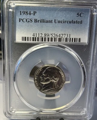 1984-P Jefferson Nickel - PCGS  - Brilliant Uncirculated Nice Coin Low Start - Image 1 of 4