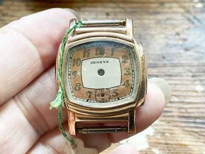 Vintage NOS Geneve Watch Case with Crystal Dial Crown Lugs 10k RGP - Image 1 of 4